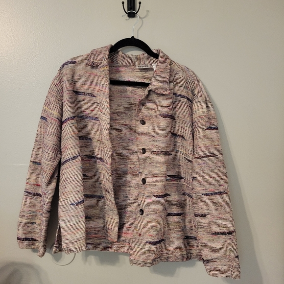 Chico's Jackets & Blazers - Chico's Women's Vintage Beaded Multi Colored Silk Cotton Jacket. Size L